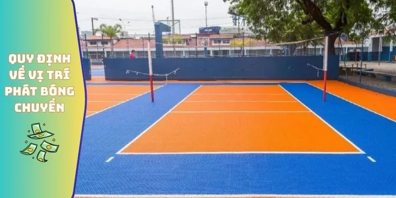 Quy định về vị trí phát bóng chuyền