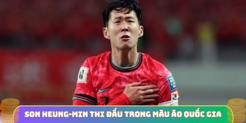 Son Heung-Min thi đấu trong màu áo quốc gia