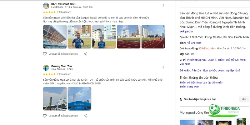 sân vận động hoa lư